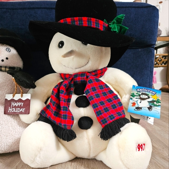 ✨️☃️Set of 2 Snowmen 1997  "Snowden" & "Happy Holiday" Snowman - Picture 4 of 7